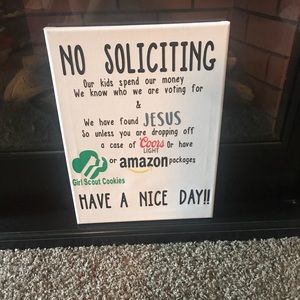No soliciting outdoor sign